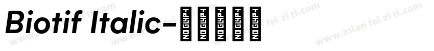 Biotif Italic字体转换